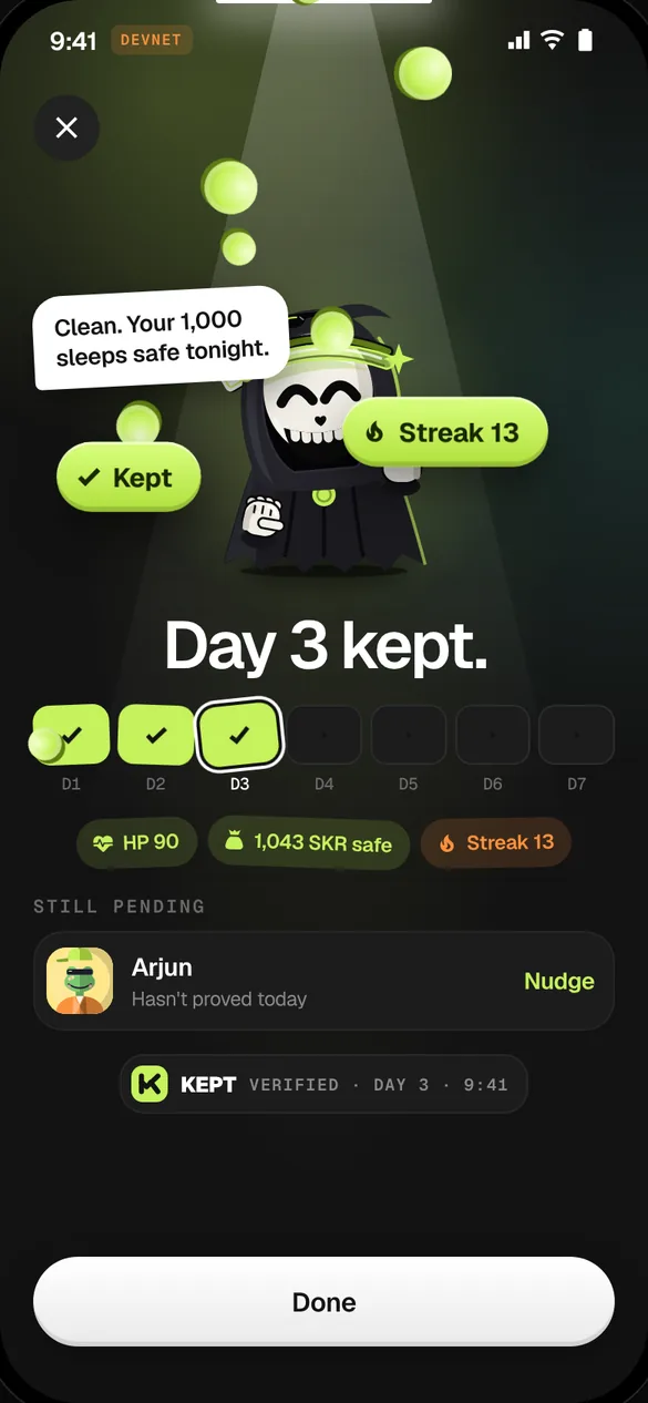 Day kept celebration screen